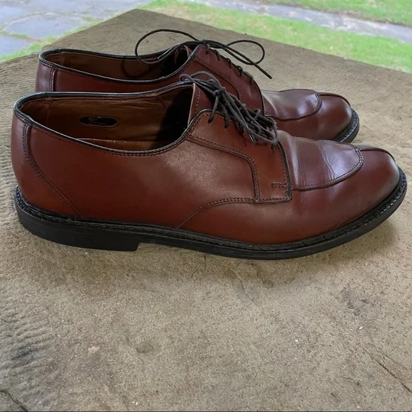 ALLEN EDMONDS Shoes ASHTON Mens Size 8 D Brown Leather Oxford Split Toe 1628 Vintage Allen Edmonds Ashton Orthotic Brown Split Toe Shoes  main image 4